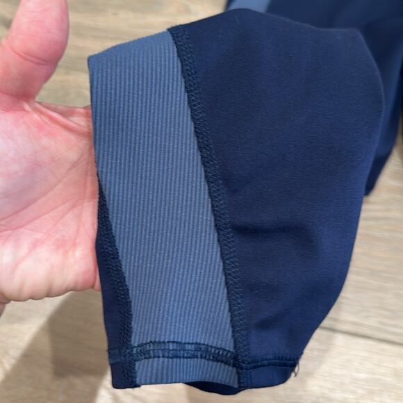 RBX Dark Blue Ribbed‎ Detail Front Tie Polyester Active Workout Leggings Size M - Picture 11 of 11